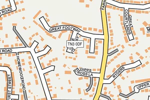 TN3 0DF map - OS OpenMap – Local (Ordnance Survey)