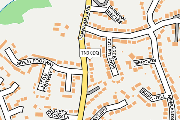 TN3 0DQ map - OS OpenMap – Local (Ordnance Survey)