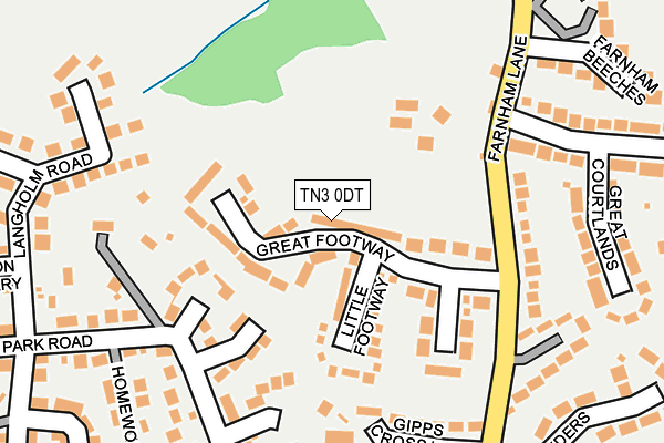 TN3 0DT map - OS OpenMap – Local (Ordnance Survey)
