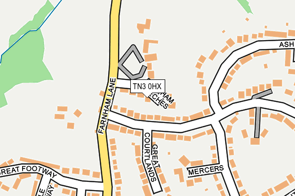 TN3 0HX map - OS OpenMap – Local (Ordnance Survey)