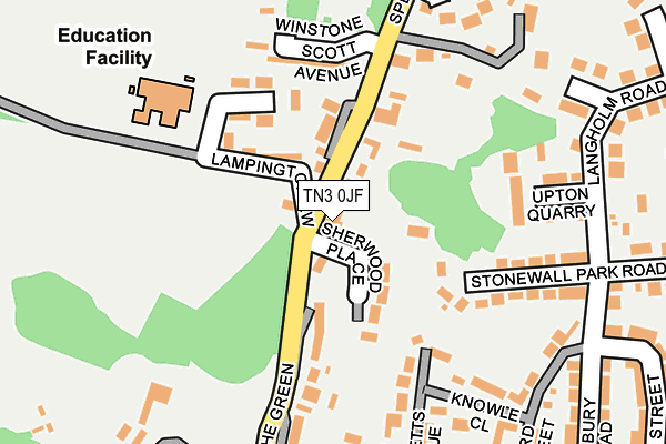 TN3 0JF map - OS OpenMap – Local (Ordnance Survey)