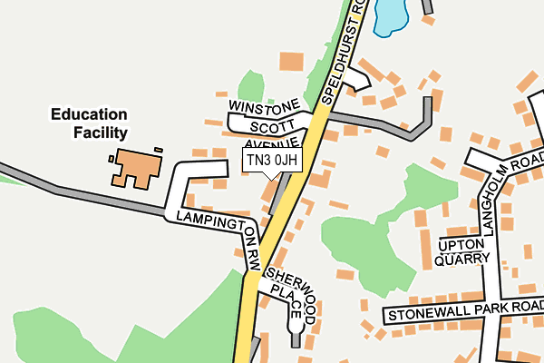 TN3 0JH map - OS OpenMap – Local (Ordnance Survey)