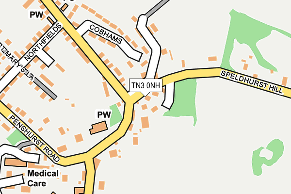 TN3 0NH map - OS OpenMap – Local (Ordnance Survey)