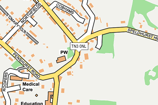TN3 0NL map - OS OpenMap – Local (Ordnance Survey)
