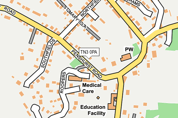 TN3 0PA map - OS OpenMap – Local (Ordnance Survey)