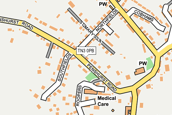 TN3 0PB map - OS OpenMap – Local (Ordnance Survey)