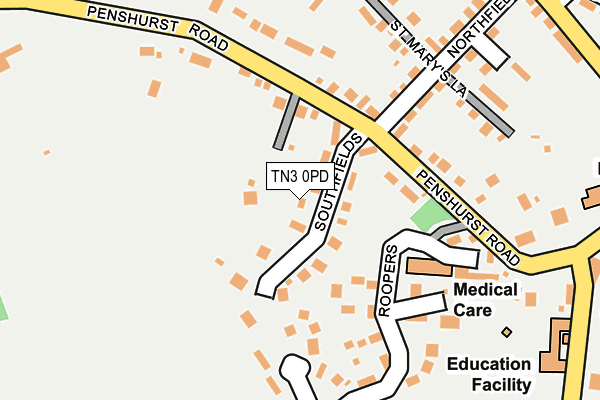 TN3 0PD map - OS OpenMap – Local (Ordnance Survey)