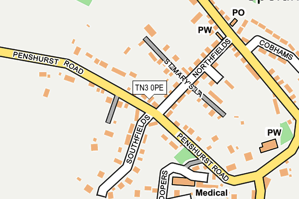 TN3 0PE map - OS OpenMap – Local (Ordnance Survey)