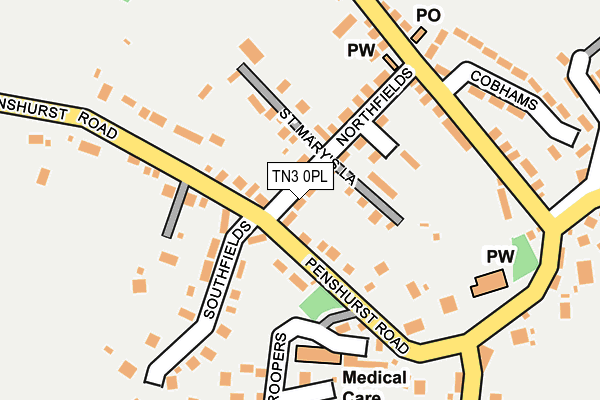 TN3 0PL map - OS OpenMap – Local (Ordnance Survey)