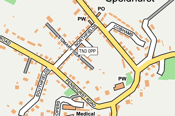 TN3 0PP map - OS OpenMap – Local (Ordnance Survey)