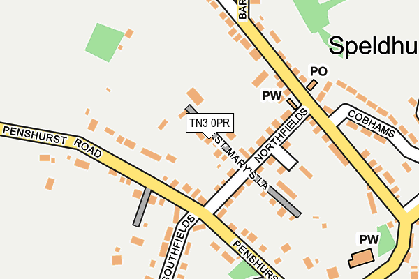 TN3 0PR map - OS OpenMap – Local (Ordnance Survey)