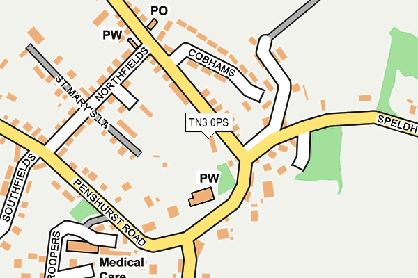 TN3 0PS map - OS OpenMap – Local (Ordnance Survey)