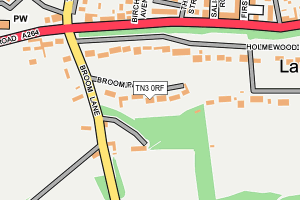 Map of BROOM PARK RESIDENTS ASSOCIATION LIMITED at local scale