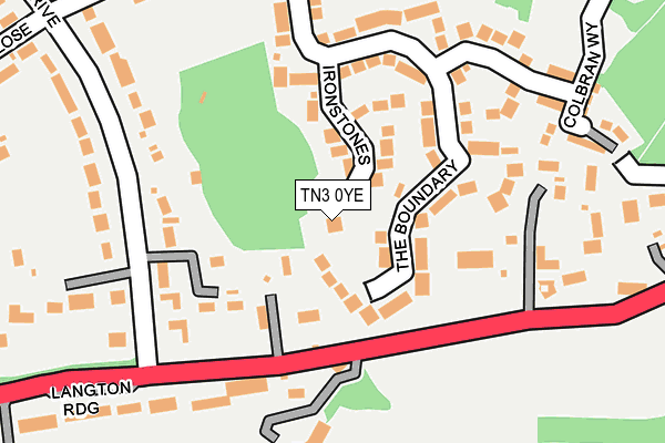 TN3 0YE map - OS OpenMap – Local (Ordnance Survey)