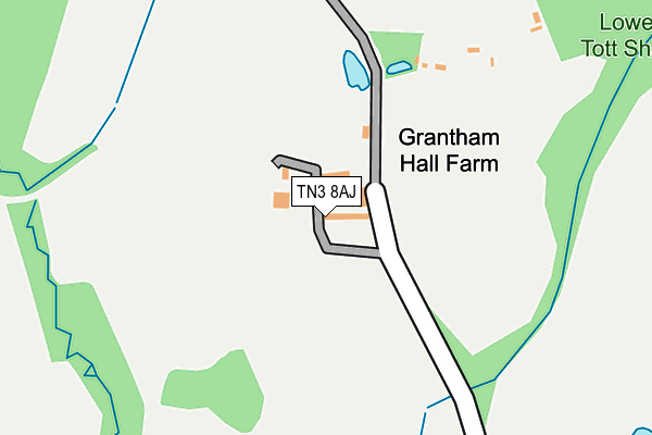 TN3 8AJ map - OS OpenMap – Local (Ordnance Survey)