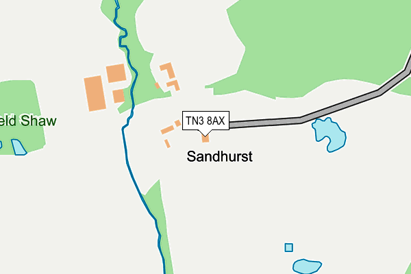 TN3 8AX map - OS OpenMap – Local (Ordnance Survey)