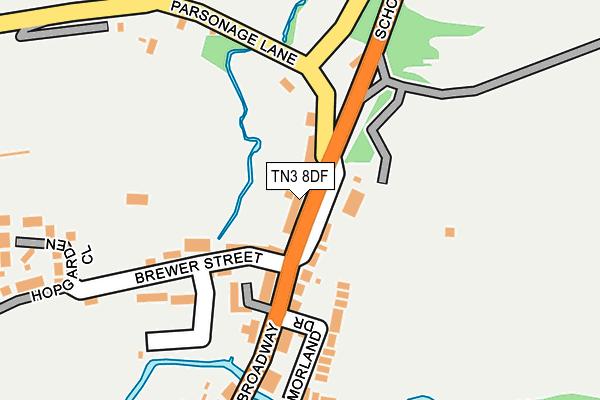 TN3 8DF map - OS OpenMap – Local (Ordnance Survey)