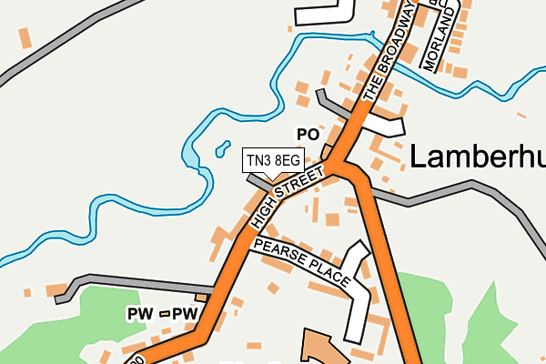 TN3 8EG map - OS OpenMap – Local (Ordnance Survey)