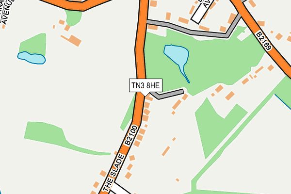 TN3 8HE map - OS OpenMap – Local (Ordnance Survey)