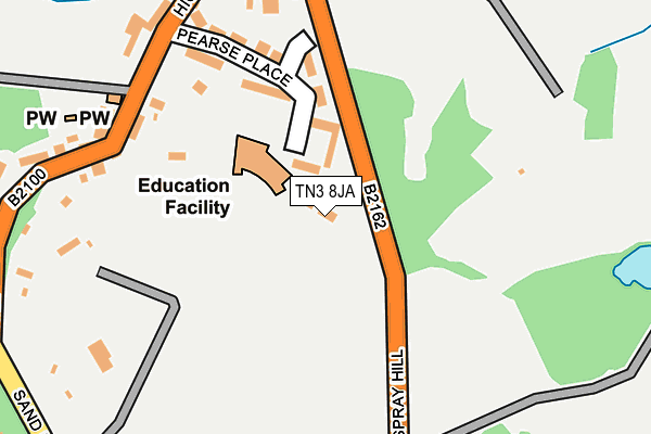 TN3 8JA map - OS OpenMap – Local (Ordnance Survey)