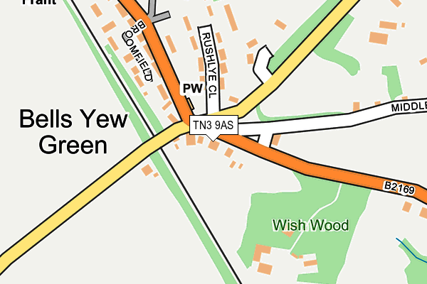 TN3 9AS map - OS OpenMap – Local (Ordnance Survey)