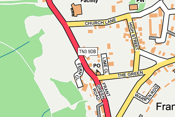 TN3 9DB map - OS OpenMap – Local (Ordnance Survey)
