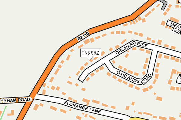 TN3 9RZ map - OS OpenMap – Local (Ordnance Survey)