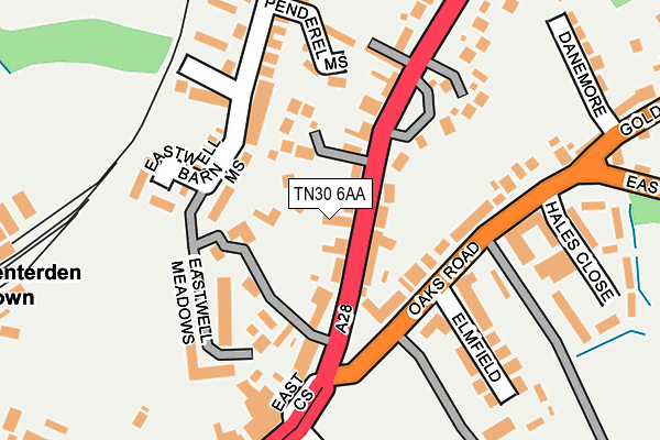 TN30 6AA map - OS OpenMap – Local (Ordnance Survey)