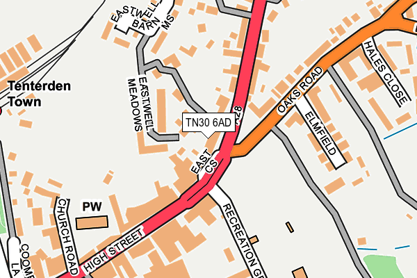 TN30 6AD map - OS OpenMap – Local (Ordnance Survey)