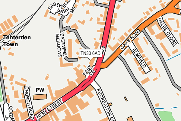 Map of SCRP LTD at local scale