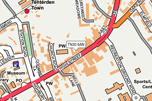 TN30 6AN map - OS OpenMap – Local (Ordnance Survey)