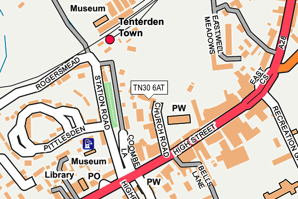 TN30 6AT map - OS OpenMap – Local (Ordnance Survey)