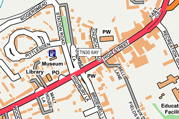 TN30 6AY map - OS OpenMap – Local (Ordnance Survey)