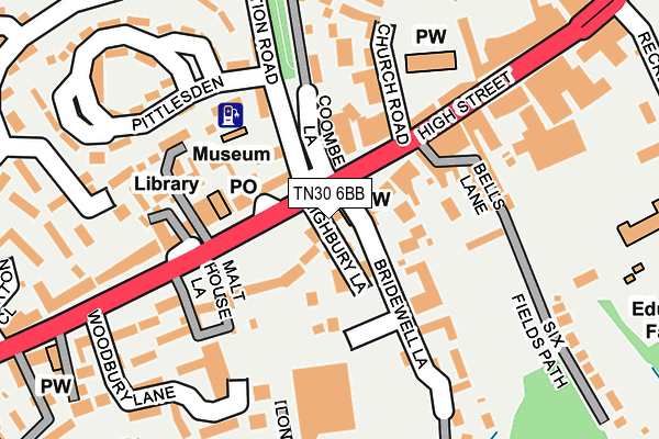 TN30 6BB map - OS OpenMap – Local (Ordnance Survey)
