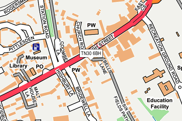 TN30 6BH map - OS OpenMap – Local (Ordnance Survey)