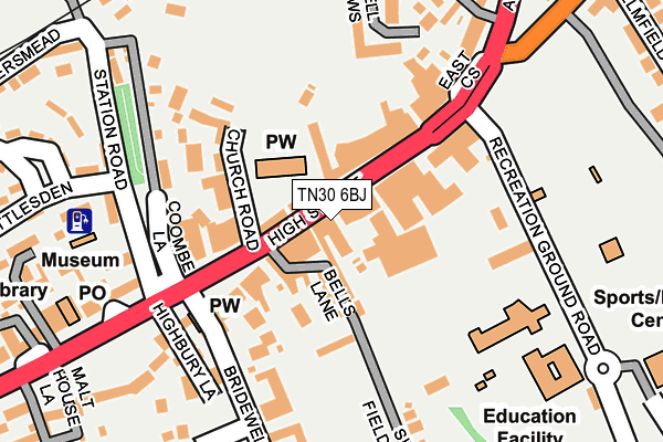 TN30 6BJ map - OS OpenMap – Local (Ordnance Survey)