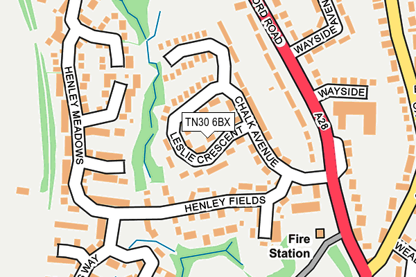 TN30 6BX map - OS OpenMap – Local (Ordnance Survey)