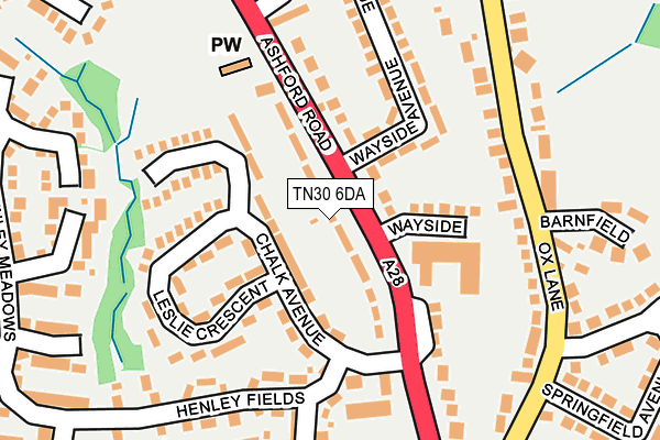 TN30 6DA map - OS OpenMap – Local (Ordnance Survey)