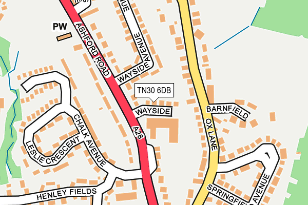 TN30 6DB map - OS OpenMap – Local (Ordnance Survey)