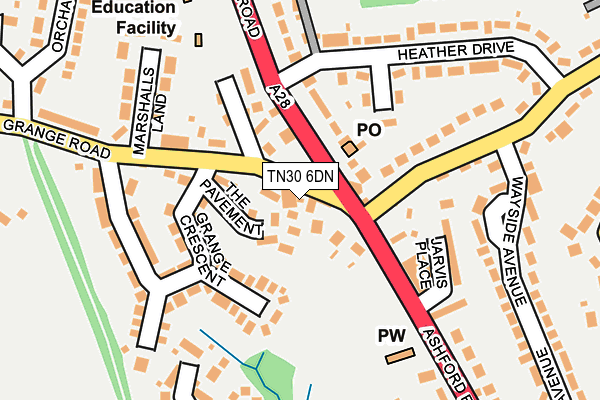 TN30 6DN map - OS OpenMap – Local (Ordnance Survey)