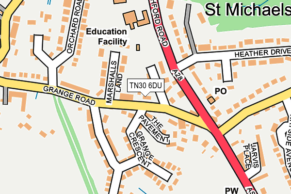 TN30 6DU map - OS OpenMap – Local (Ordnance Survey)