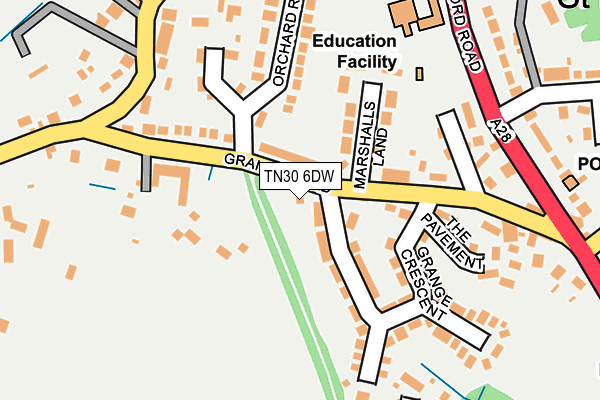 TN30 6DW map - OS OpenMap – Local (Ordnance Survey)