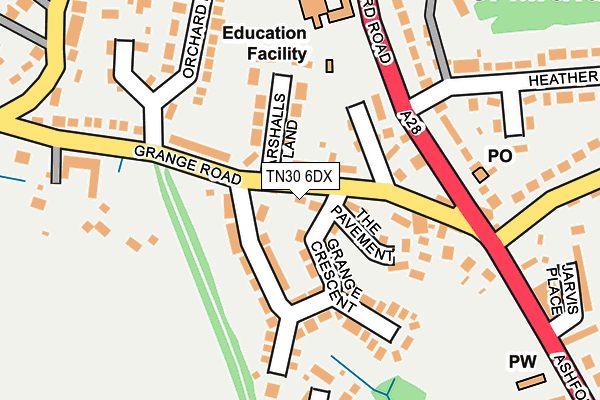 TN30 6DX map - OS OpenMap – Local (Ordnance Survey)