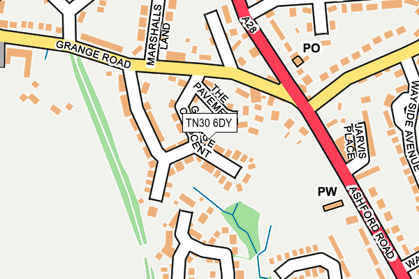 TN30 6DY map - OS OpenMap – Local (Ordnance Survey)