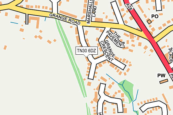 TN30 6DZ map - OS OpenMap – Local (Ordnance Survey)
