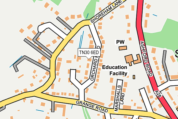 TN30 6ED map - OS OpenMap – Local (Ordnance Survey)