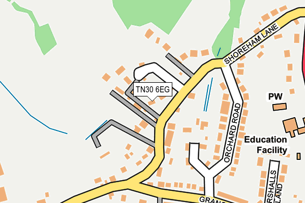 TN30 6EG map - OS OpenMap – Local (Ordnance Survey)