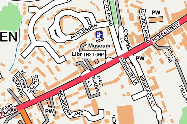 TN30 6HP map - OS OpenMap – Local (Ordnance Survey)