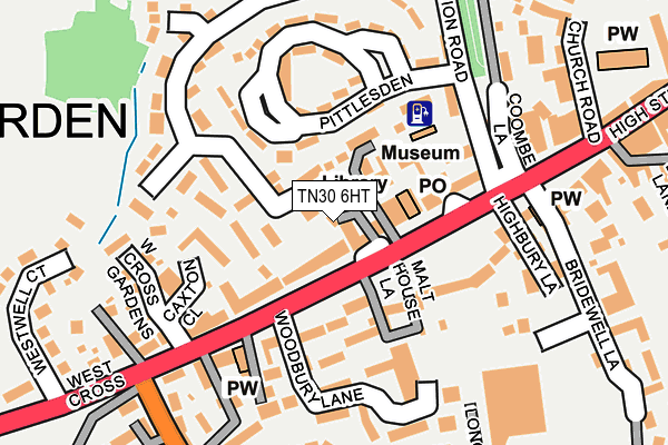 TN30 6HT map - OS OpenMap – Local (Ordnance Survey)