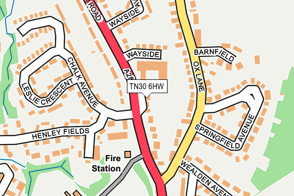 TN30 6HW map - OS OpenMap – Local (Ordnance Survey)